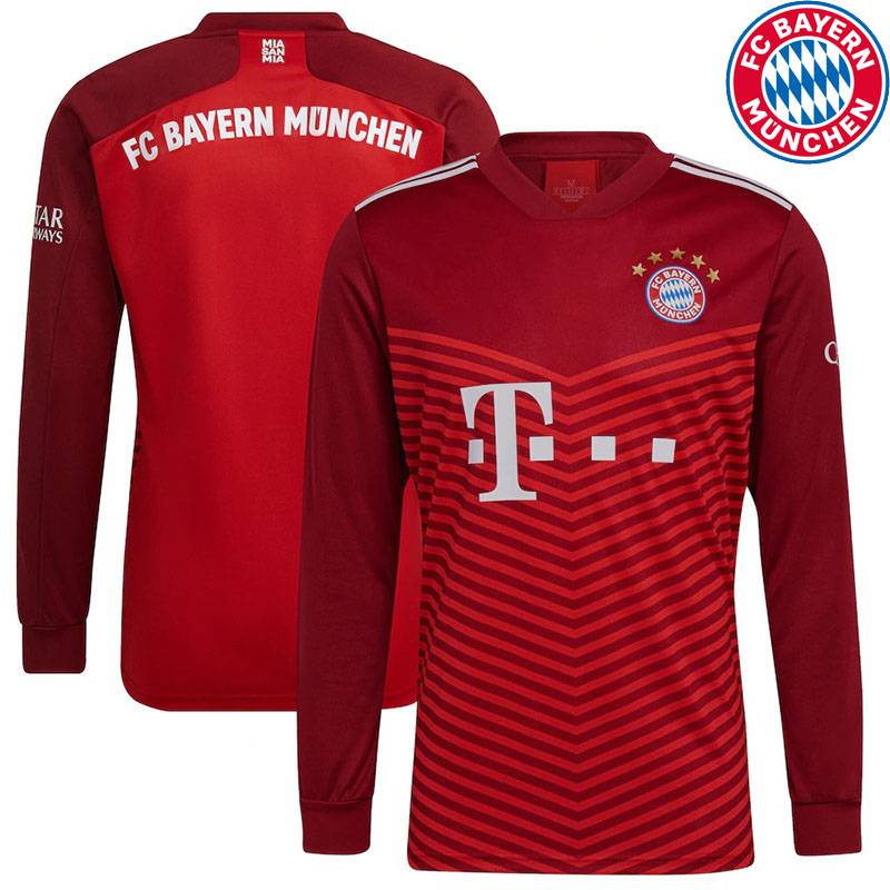 Năm 2021-2022 Bayern Munich F.C. Áo Thun Thể Thao Tay Dài Plus Size