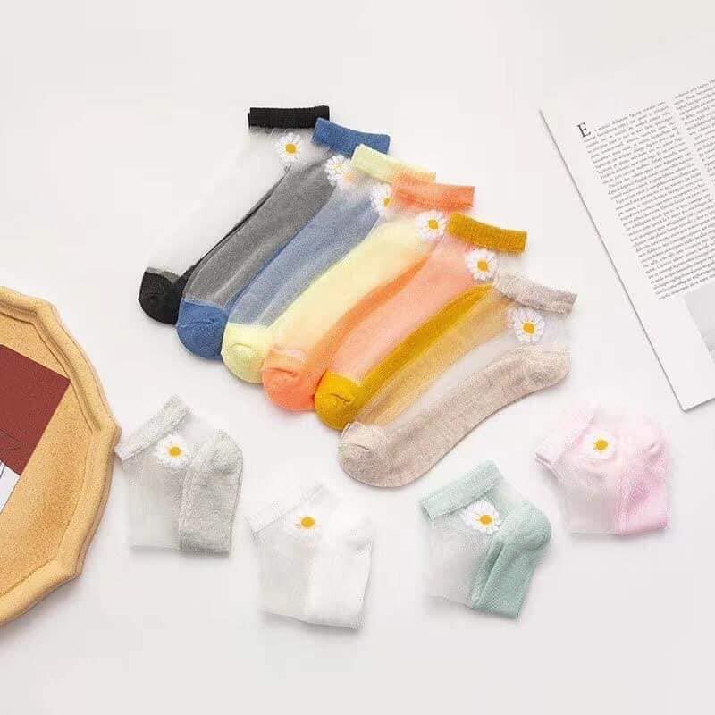 Tất lưới hoa cúc set 10 đôi cho nữ cổ ngắn thông hơi thoáng chân cực xinh-giadungsieure
