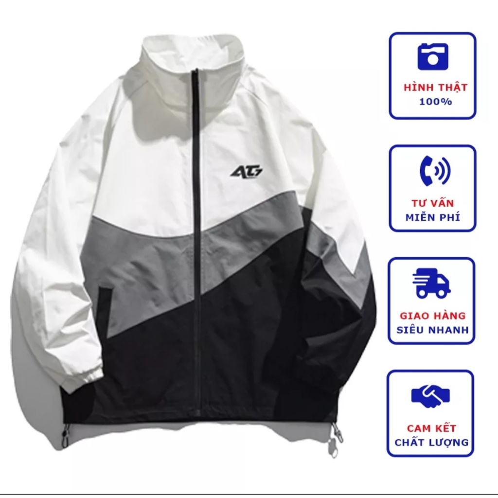 Áo Khoác Dù 2 Lớp Vải Mero Phối 3 Màu Siêu Chất Mang Phong Cách Hàn Quốc Thể Thao Siêu Cao Cấp Hót Trend_AM