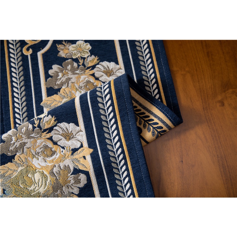 Hàng Mới 🔴 Á Hậu để Bàn Phong Cách Châu Âu Cao Cấp Table Runner Khăn Trải Bàn Tua Rua Chenille HUGME