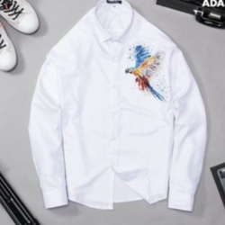 Áo Sơ Mi Nam Hàn Quốc Dài Tay Chất Lụa Họa Tiết | BigBuy360 - bigbuy360.vn