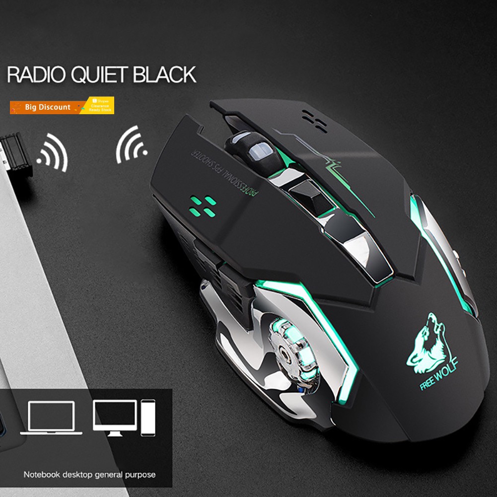 Chuột Quang Không Dây 6 Nút Bấm X8 2.4ghz 2400dpi