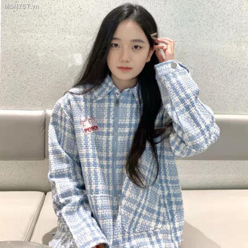 Áo khoác sweater có khóa kéo phong cách phương tây thời trang thu đông dành cho nữ