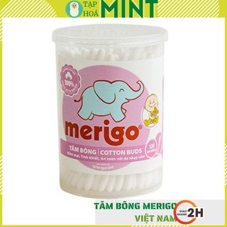 Tăm bông merigo cho bé - tăm bông vệ sinh hộp 330 que - tạp hoá mint - ảnh sản phẩm 1