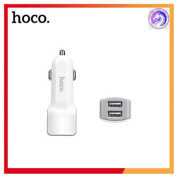 Cốc sạc xe hơi chính hãng Hoco Z23 2 usb 2.4A