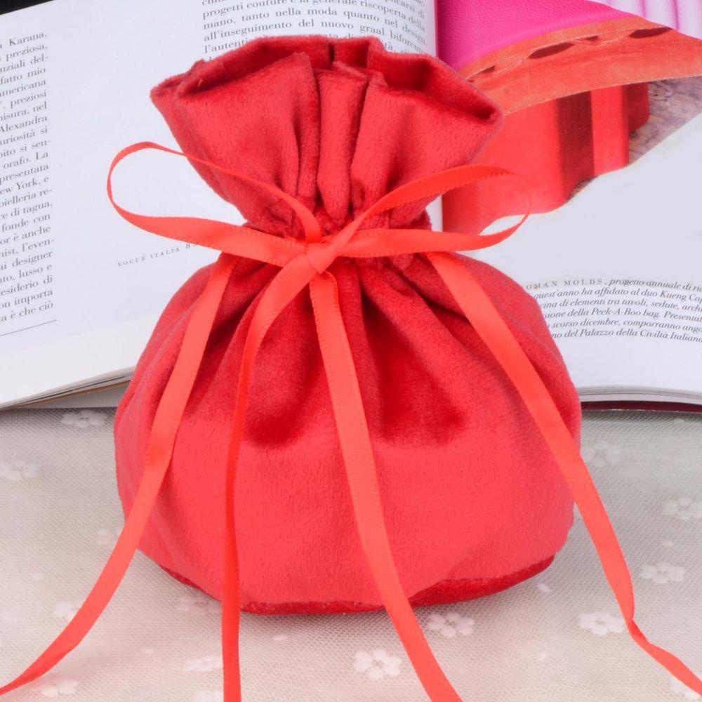 Túi Dây Rút Bằng Nhung 13x15cm Đựng Tai Nghe / Quà Cưới Tiện Dụng