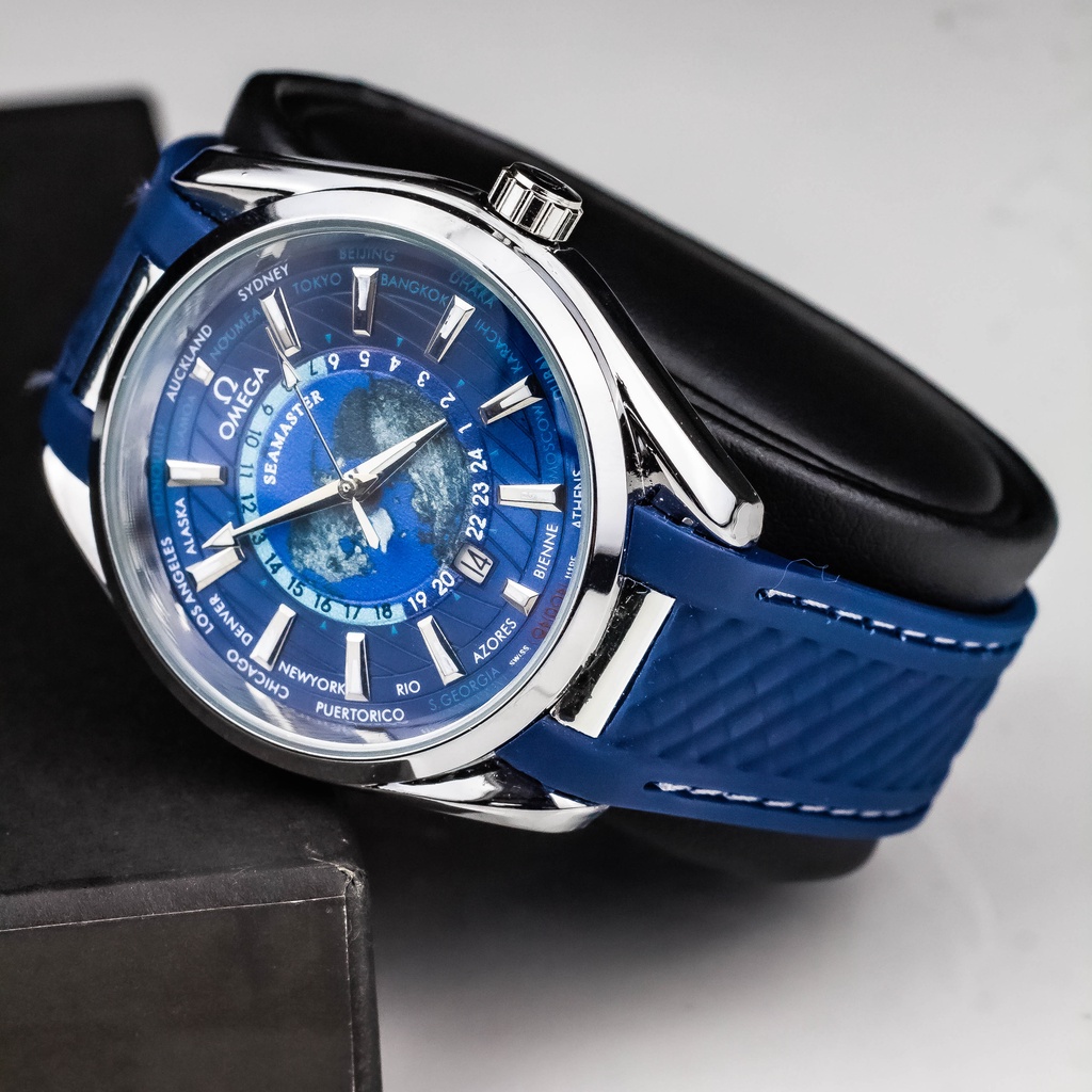 Đồng Hồ Nam dây da OMEGA 688 Seemas Máy Nhật Lịch Kim Trôi Chống Nước Cao Cấp | BigBuy360 - bigbuy360.vn