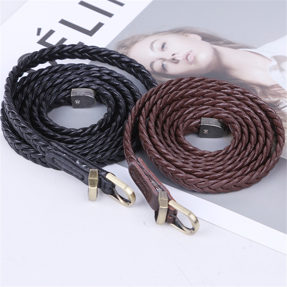 SmileFairyCC【COD &amp; Hàng Có Sẵn】Thắt Lưng Dệt Co Giãn Màu Trơn Phong Cách Ins Đơn Giản Phù Hợp Cho Nữ