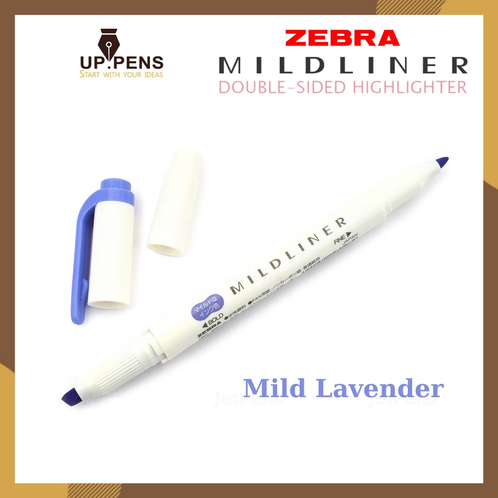 Bút đánh dấu hai đầu Zebra Mildliner Double-Sided Highlighter - Fine/Bold - Màu tím lavender (Mild Lavender)