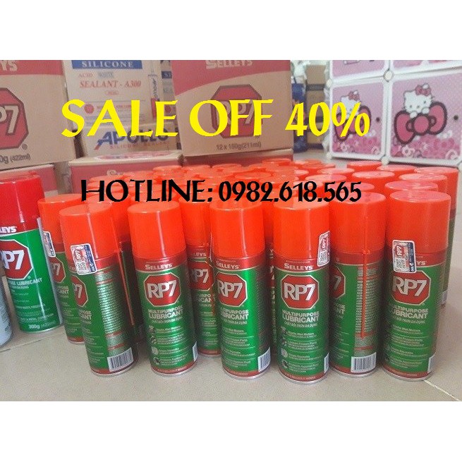 Chai xịt tẩy rỉ sét RP7 bôi trơn động cơ RP7 Selleys lọ 150G 175G 300G 350G hàng chuẩn