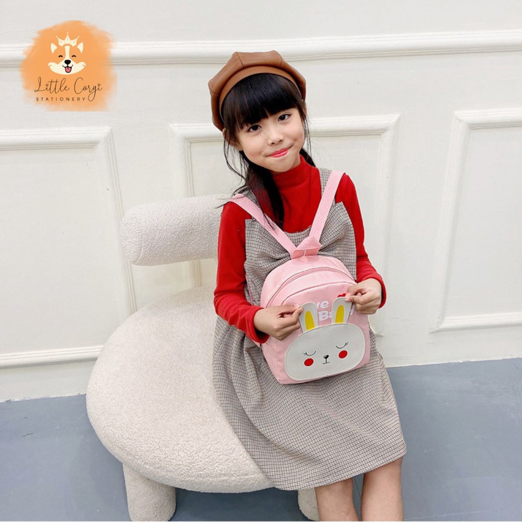 Balo thỏ đáng yêu cho bé gái - Túi đeo vai cho bé đi mẫu giáo, du lịch