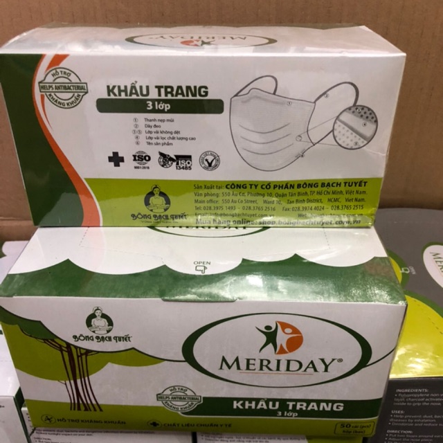 Khẩu trang trắng Bạch Tuyết 3 lớp | BigBuy360 - bigbuy360.vn
