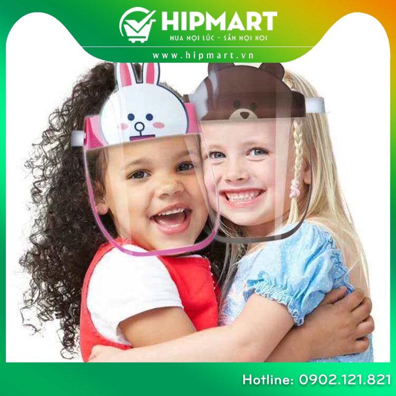 Kính Chắn Dịch Trẻ Em Hoạt Hình Dây Kèm Xốp 2-5 Tuổi