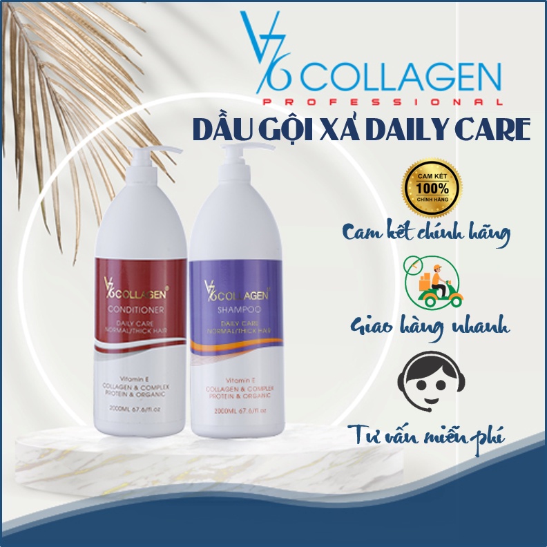 Dầu gội xả Daily Care, giảm rụng tóc, mềm mượt làm sạch bã nhờ và dầu thừa dung tích 2000ml - V76