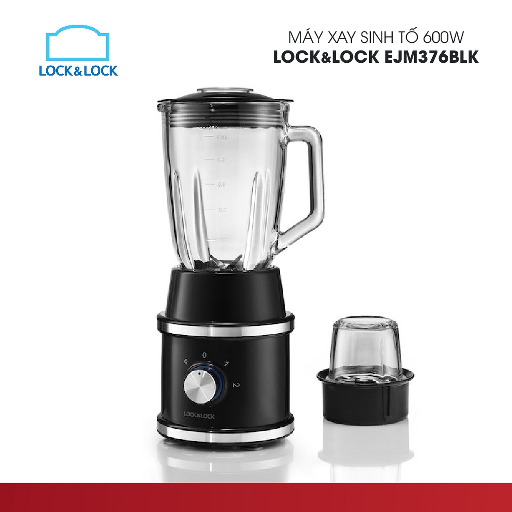 Máy xay sinh tố Lock&amp;Lock High Speed Blender EJM376BLK - 1.5L - 600W - Hàng Chính Hãng