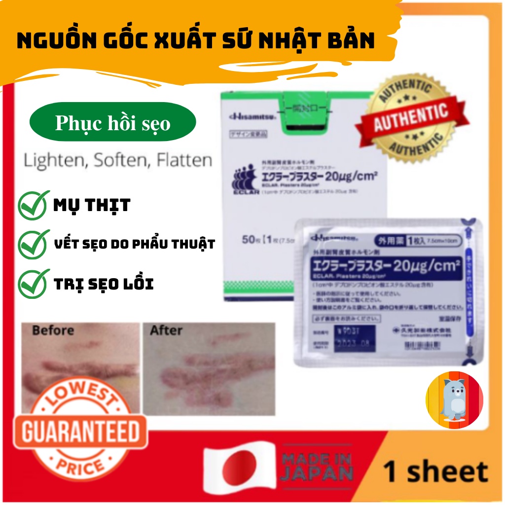 ⭐️Miếng dán ép sẹo lồi⭐️🇯🇵 NHẬT BẢN Hisamitsu ECLAR PLASTER
