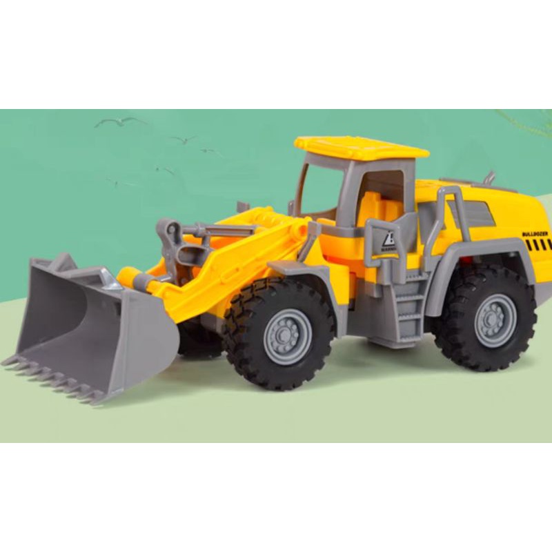 Xe mô hình xe đầu kéo chở xe xúc lật cho bé