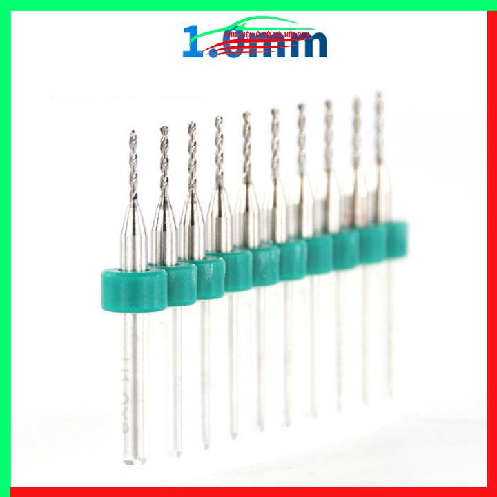 Hộp 10 mũi khoan CNC cao cấp độ chính xác cao đường kính mũi 1.0mm