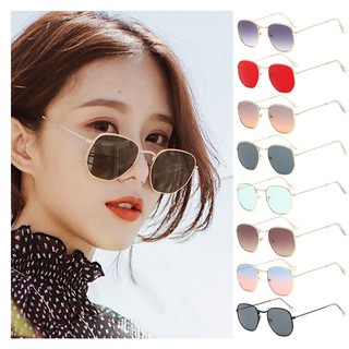 Kính mát gọng kim loại tròn cổ điển chống tia UV400