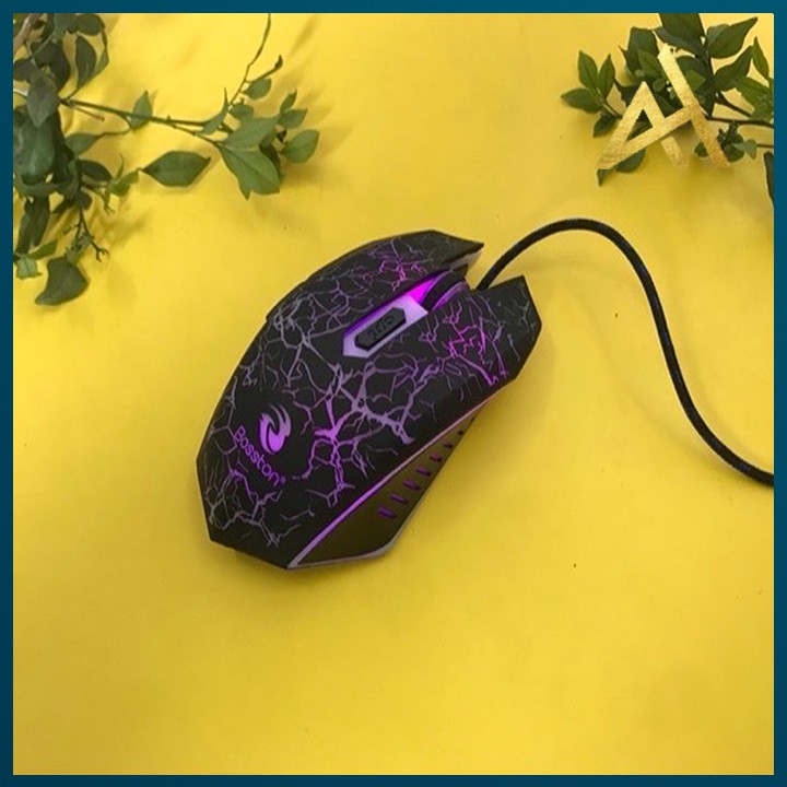 Chuột Máy Tính Có Dây Chuột Gaming LED RGB Bosston R30A Chuột Laptop PC Mouse Chơi Game