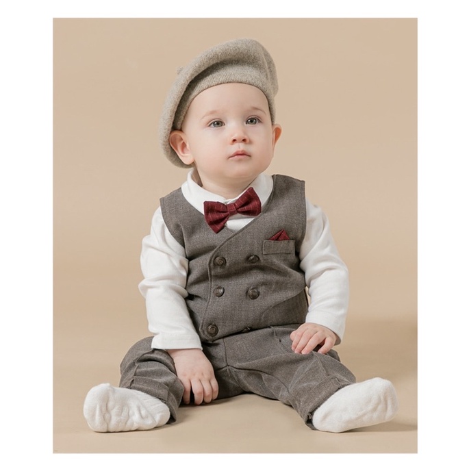 BỘ VEST CHO BÉ TRAI WYMAN: 2ÁO+ QUẦN+ NƠ