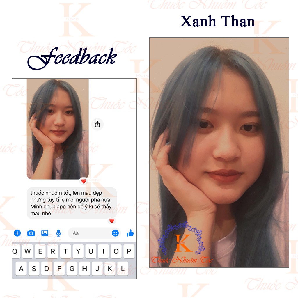 Thuốc nhuộm tóc XANH ĐEN / XANH THAN / XANH DƯƠNG ĐEN Chenglovehairs, Chengloveshair, Chengloveshairs, Chenglovehair