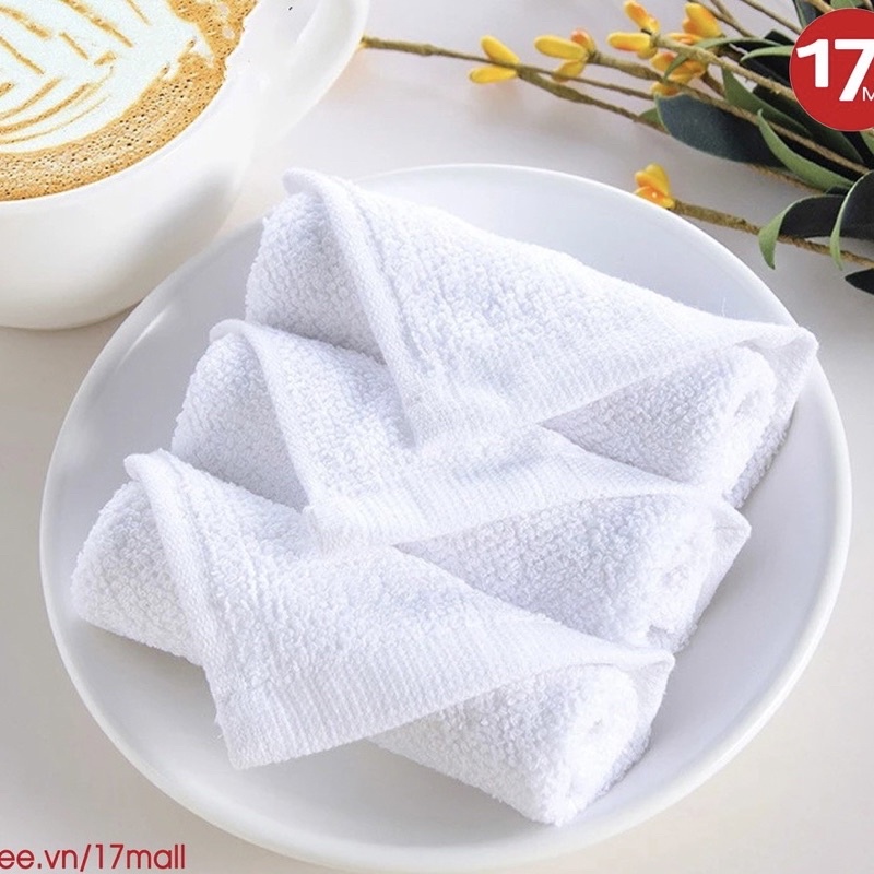 Khăn Vuông Đa Năng Trắng 30x30 cm Khăn Tay Khăn Trẻ Em