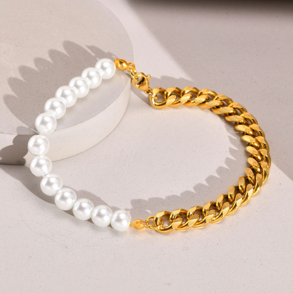 Vòng Tay Chuỗi Hạt Mạ Vàng/Bạc Cho Nam