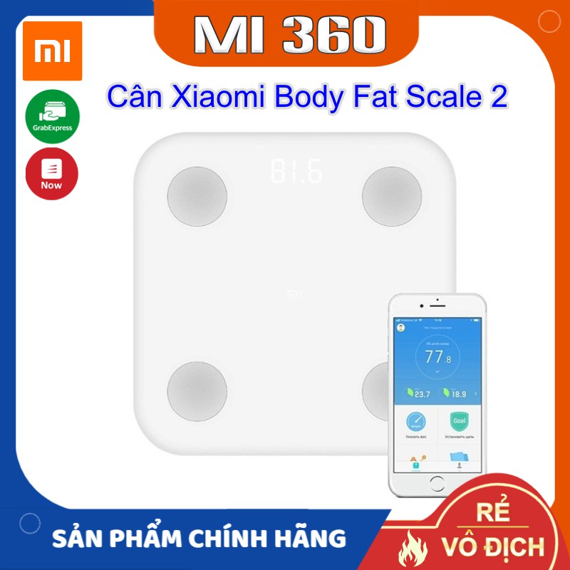 Cân Điện Tử Thông Minh Xiaomi Body Fat Scale 2/ Scale 2✅ Kết Nối APP✅ Hàng Chính Hãng