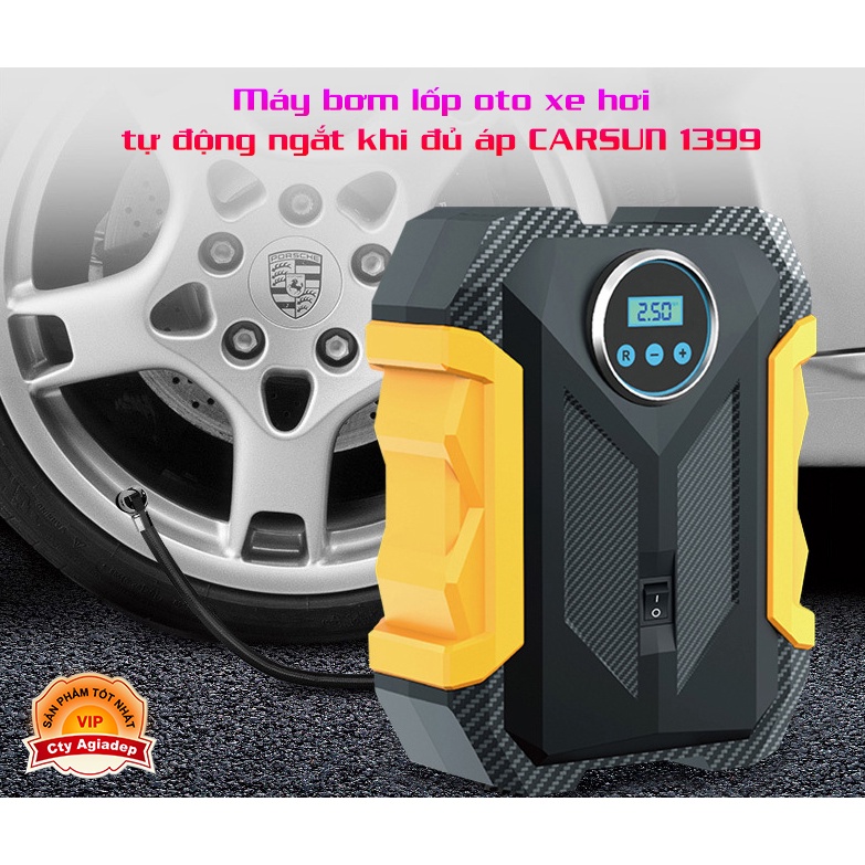 Máy bơm lốp oto xe hơi tự động ngắt khi đủ áp CARSUN 1399