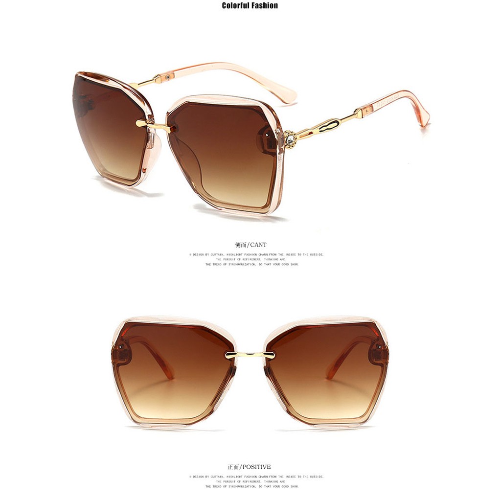 [Mã SRJULY1215 giảm 20K đơn 50K] Kính râm nữ thời trang 2021 - Mắt kính mát nữ đẹp gọng nhựa phối kim loại nâu đen_MS09 | BigBuy360 - bigbuy360.vn