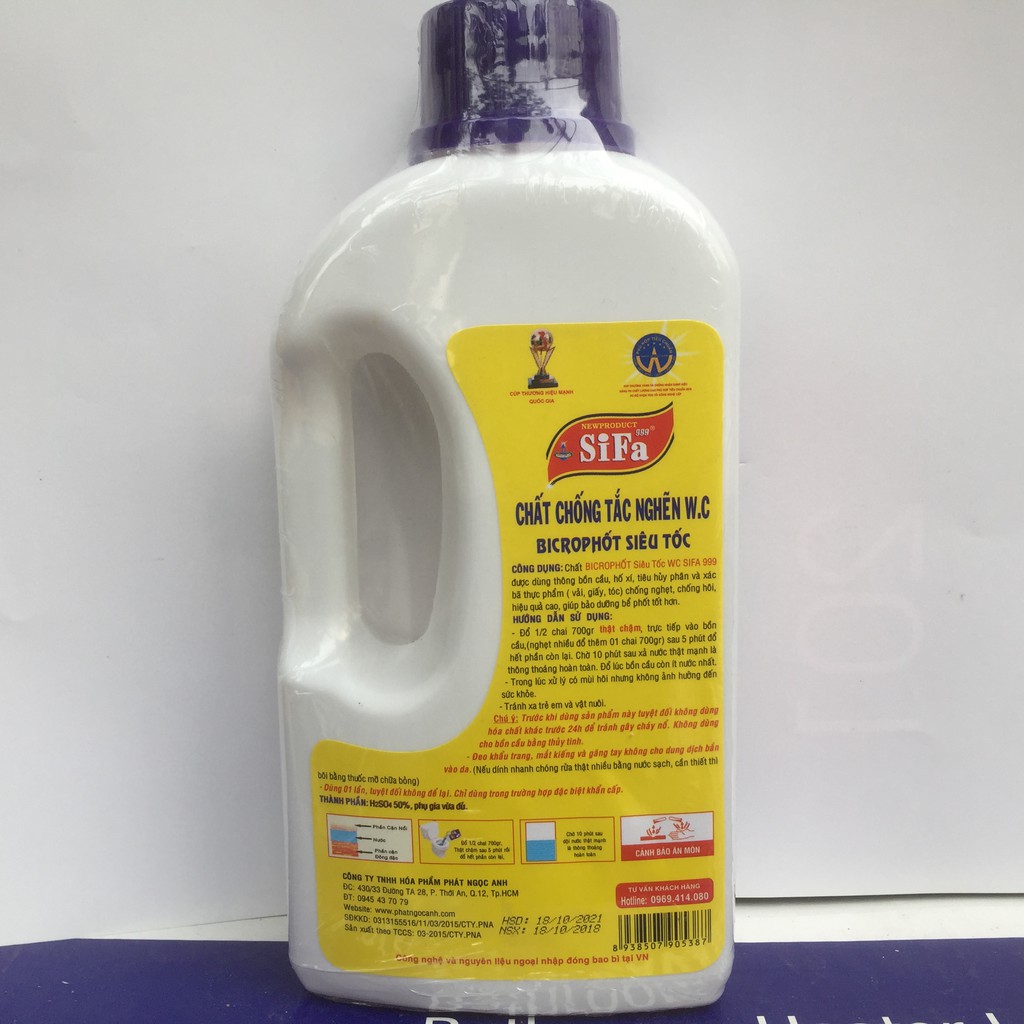 Nước thông tắc bồn cầu vệ sinh siêu mạnh SIFA