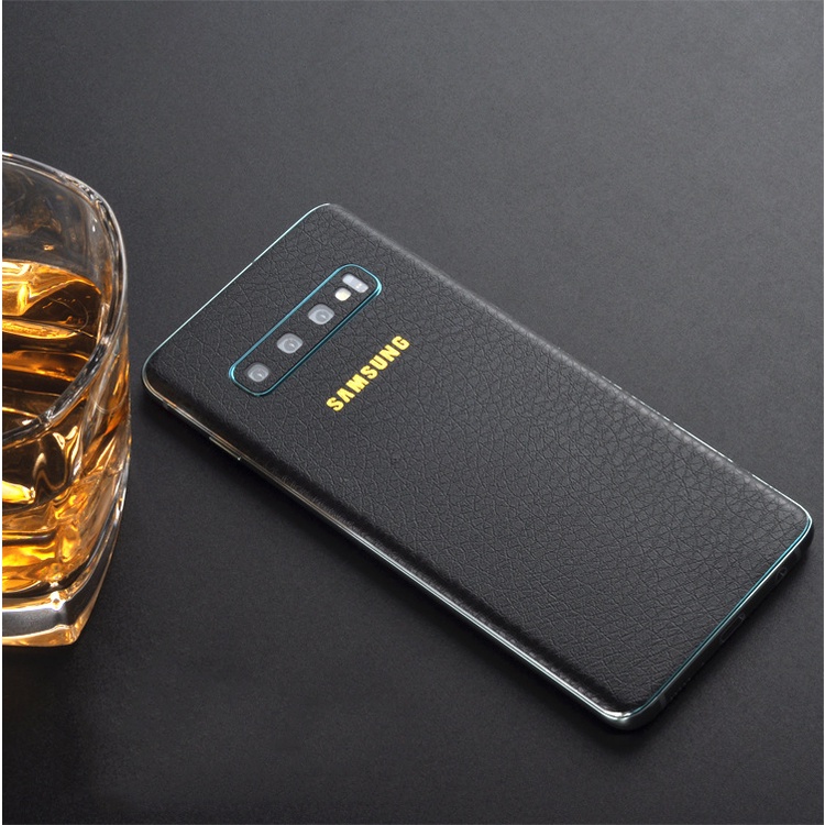 Dán mặt lưng skin vân giả da Samsung NOTE 10 PLUS NOTE 10 S20 ultra Note 20 S10 PLUS S10 5G NOTE 8 NOTE 9 S8 S9 S10