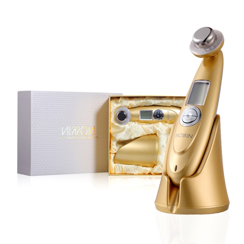 BIOSKIN Smart Ultrasonic Ion Beauty Device Face Skin Care Tighten Lifting Massager  Machine LED Photon