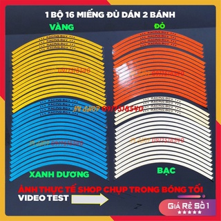 🏆 DECAL RACING PHẢN QUANG DÁN VÀNH RCB (TEM CHỈ VÀNH 1 BỘ ĐỦ DÁN 2 BÁNH) 🏆 (ảnh thật)