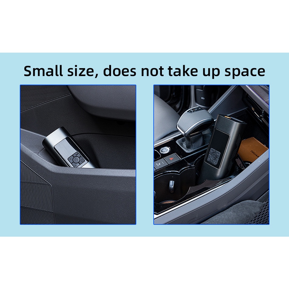 Bơm Lốp Ô Tô Xe Máy Đồng Hồ Điện Tử Mini Sạc Pin, Cắm Điện Nhỏ Gọn Tiện Lợi