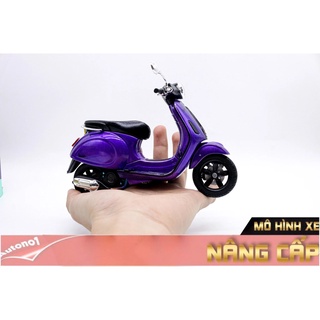 Mô hình xe độ vespa primavera 150 purple 1:12 autono1 d186