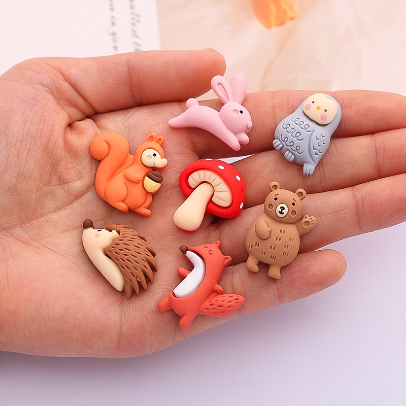 Bộ 10 Miếng Dán Hình Động Vật Dễ Thương Dùng Trang Trí Điện Thoại