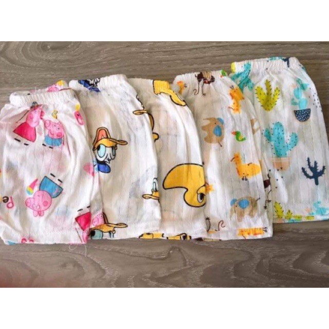 sét 10 quần cotton giấy cho bé 6-15kg