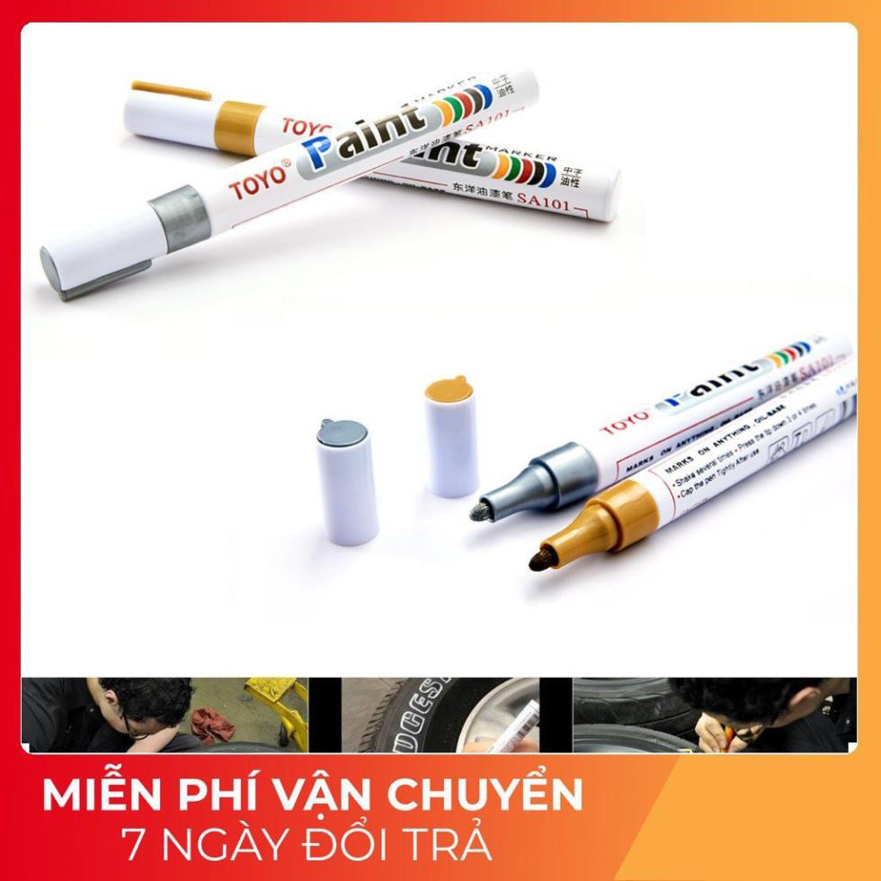 Bút Sơn Toyo Paint Marker - Trang Trí, Vẽ Ký Hiệu Lốp ôtô, Xe Máy, Xe Đạp/ Vẽ Bề Mặt Gỗ, Kim Loại, Nhôm, Kính...