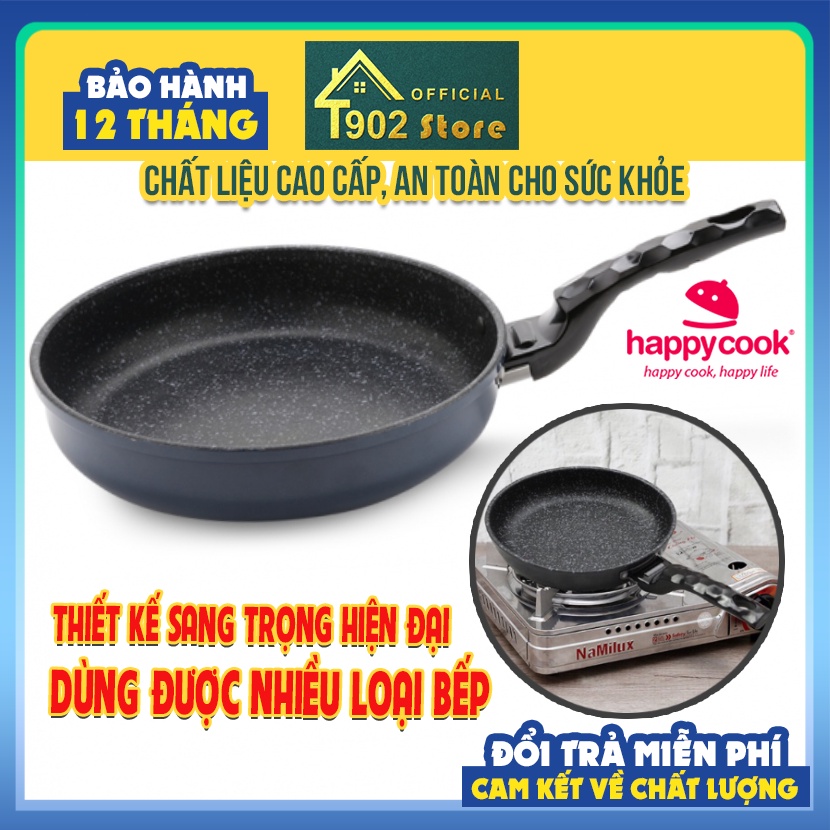 Chảo Chống Dính Vân Đá Happy Cook Dùng Cho Mọi Loại Bếp, Siêu Bền Bỉ An Toàn