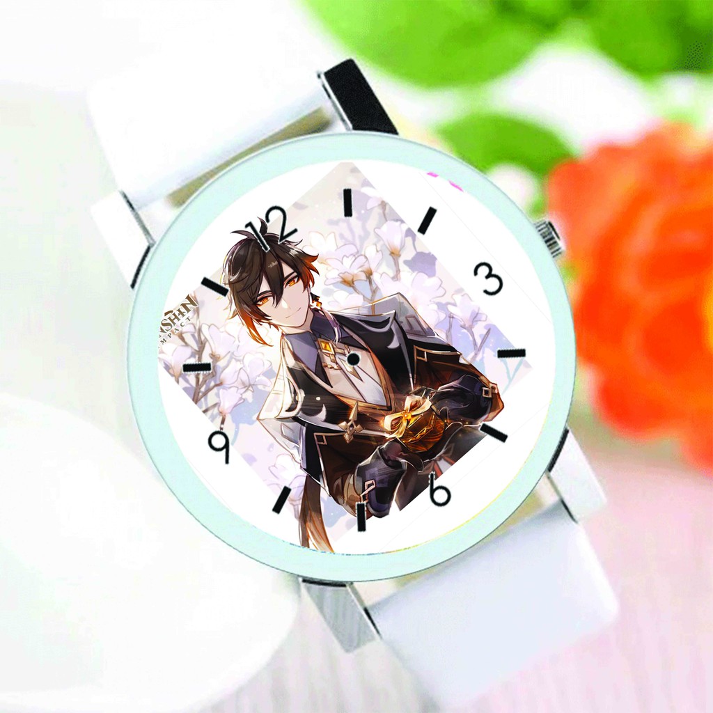 Đồng hồ đeo tay in hình GENSHIN IMPACT M2 game nam nữ anime chibi thời trang dễ thương độc đáo