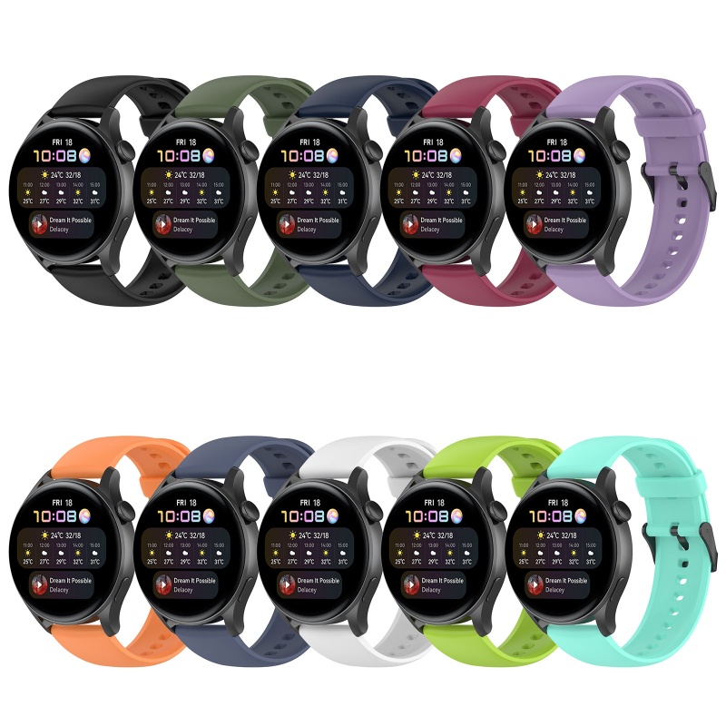 Dây Đeo Đồng Hồ Bằng Silicone Chống Nước 22mm Cho watch3 / watch3 pro / GT2 pro / GT 2e / watchGT2 46mm