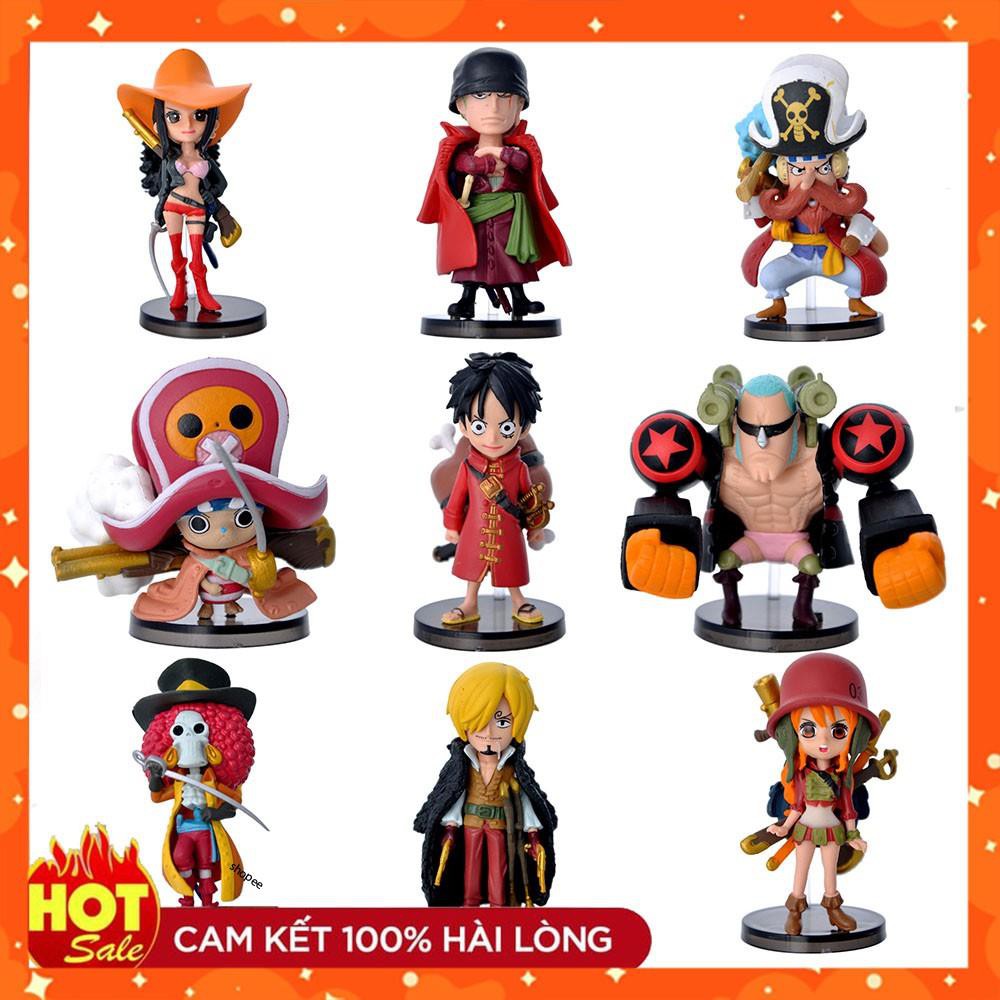 [Mô hình onepiece] ⚡ Ảnh thật ⚡Combo Bộ 9 Mô Hình của băng mũ rơm cao từ 6 -8cm trong One Piece -Team Luffy-mô hình đẹp