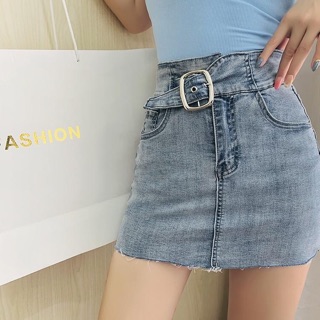 (Hàng sẵn) Chân váy ngắn ôm kèm đai