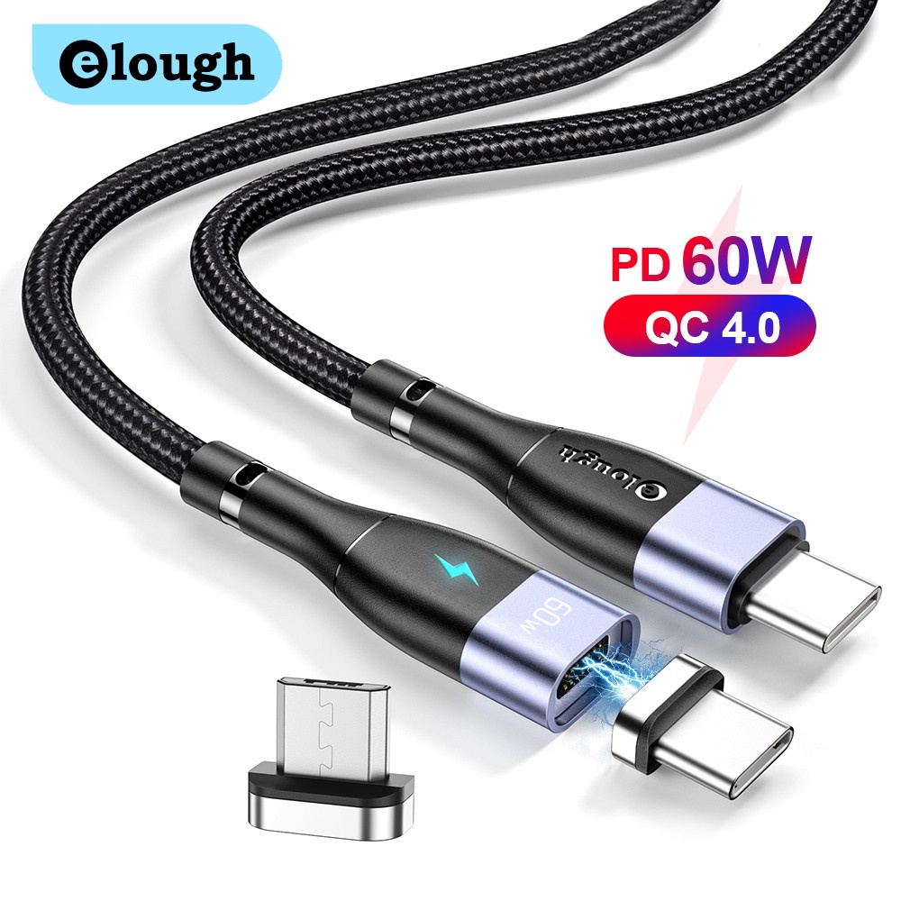 Dây Cáp Sạc Nhanh Loại C 60W PD Từ Tính Tiện Dụng