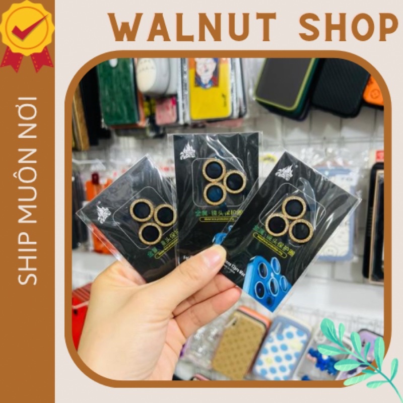 Bộ dán bảo vệ Camera Iphone 11 - 14promax nhũ nhóng nhánh bling bling | | lấp la lấp lánh ánh hột soàn