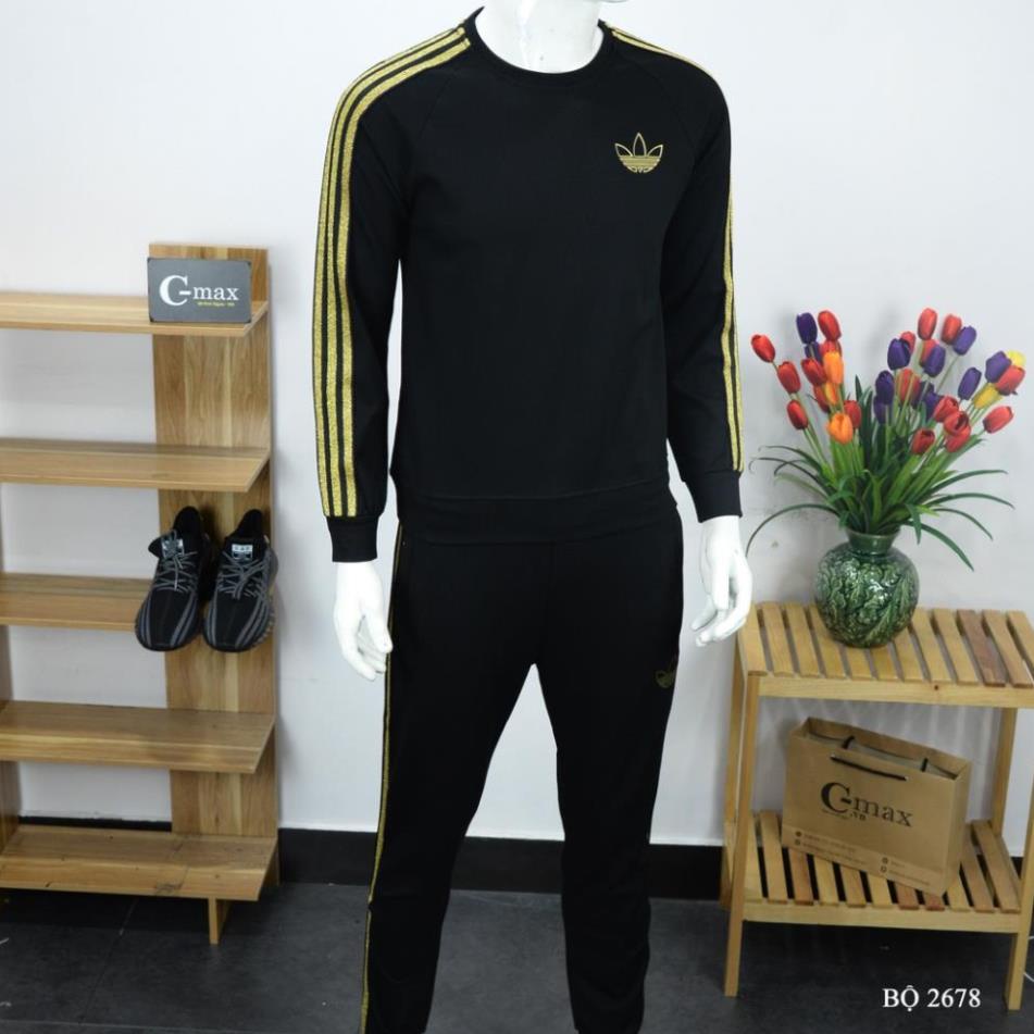 Bộ đồ nam cao cấp Adidas gold thể thao chất nỉ umi xịn ,bộ nỉ thu đông mã 2678 ! !