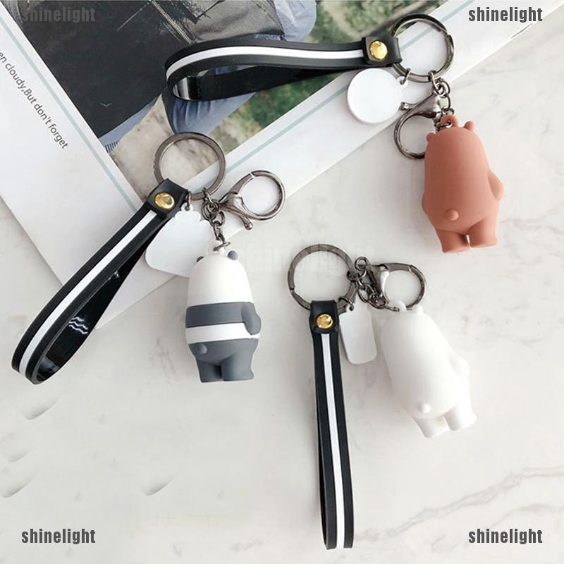Móc Khóa Nhựa PVC Hình Gấu Dễ Thương