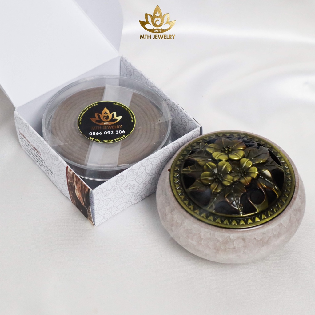 Lư xông trầm hương, đốt nhang - gốm sứ - Mộc Trầm Hương | MTH JEWELRY